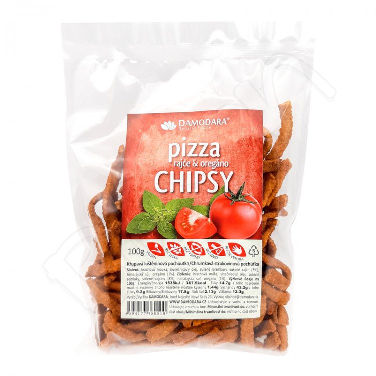 Pizza chipsy - paradajky-oregano 100g DAMODARA